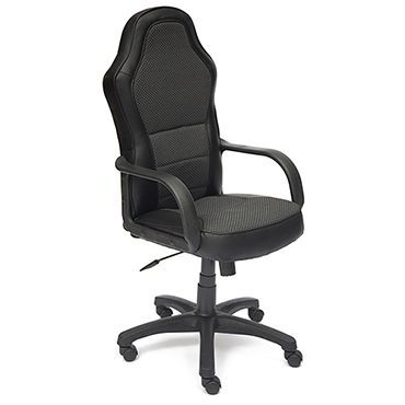 Кресло компьютерное TetChair Каппа (Kappa) Доступные цвета обивки: Искусств. чёрная кожа + ткань серый ромб