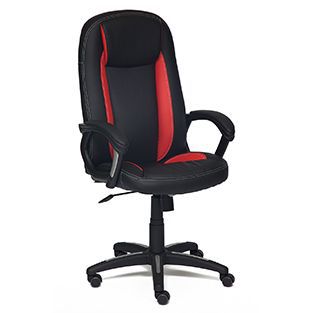 Кресло компьютерное TetChair Бриндиси (BRINDISI) Доступные цвета обивки: Чёрно-красная искусств. кожа