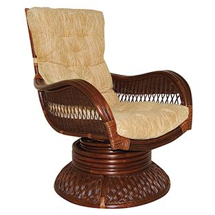 Кресло-качалка ротанговое Андреа релакс (Andrea Relax) + Подушка Доступные цвета: Пекан