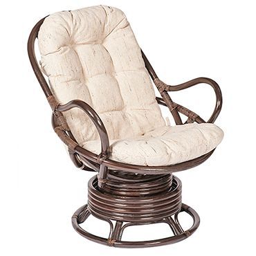 Кресло-качалка плетёное Флорес (Flores 5005) + Подушка Доступные цвета: Орех