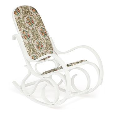 Кресло-качалка плетёное RC-8001White (Гобелен) Доступные цвета: Белый