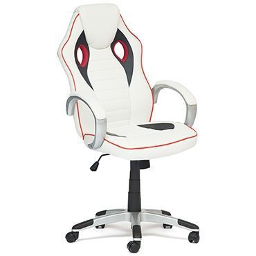 Кресло офисное Бьянко (BIANCO) Доступные цвета обивки: Бело-красная искусственная кожа