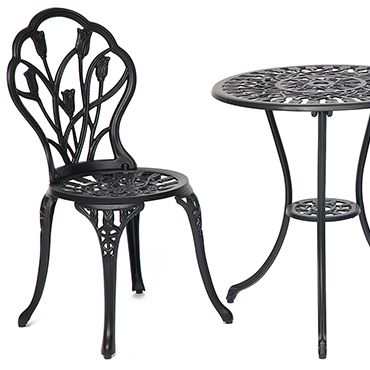 Комплект Secret De Maison Вальс цветов (Waltz of flowers) (стол+2 стула) Доступные цвета: Чёрный
