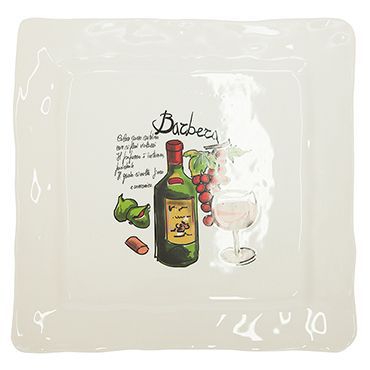 Тарелка обеденная Secret De Maison Вина (New Wines Square platter) SQ281 Доступные цвета: Белый