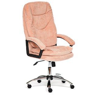 Кресло офисное TetChair Софти хром (Softy chrome) Доступные цвета обивки: Розовая ткань «Misty rose»