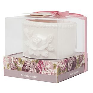 Керамический подсвечник с ароматической свечой Secret De Maison Flower Garden (mod. TFP 118GF) Доступные цвета: Белый