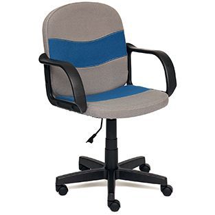 Кресло компьютерное TetChair Багги (Baggi) Доступные цвета обивки: Серая + синяя ткань