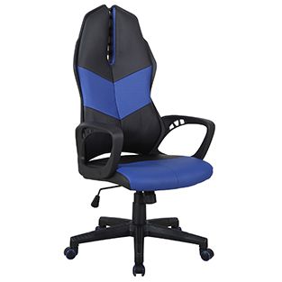 Кресло офисное iWheel (blue) Доступные цвета обивки: Чёрно-синяя искусственная кожа