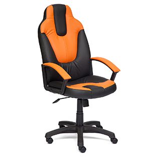 Кресло компьютерное TetChair Нео 2 (Neo 2 Orange) Доступные цвета обивки: Искусств. чёрн. кожа + искусств. оранж. кожа