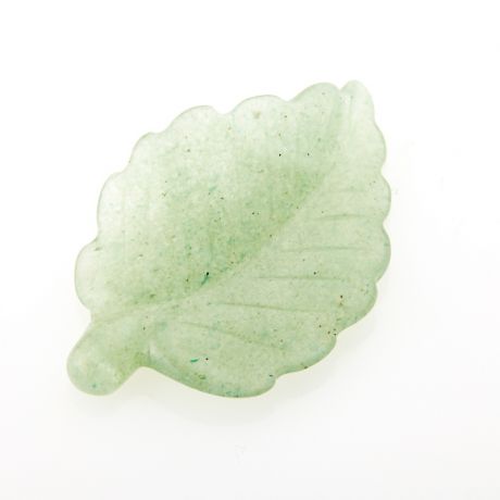 Пуговица лист авантюрин зеленый 2,5-3 см