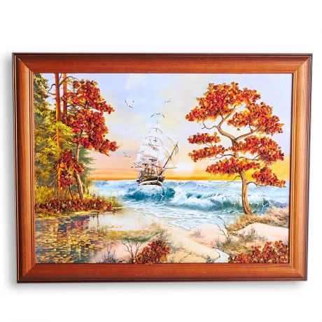 Картина Море янтарь 30х40 см