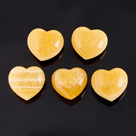 Сердечко кальцит желтый 3-3,5 см