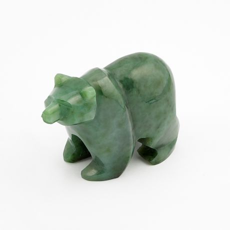 Медведь нефрит зеленый 6,5 см