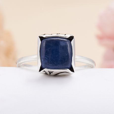 Кольцо кианит синий (серебро 925 пр.) размер 16,5