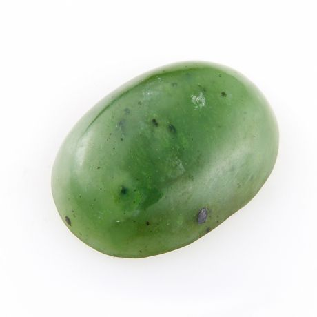 Кабошон нефрит зеленый 12*16 мм
