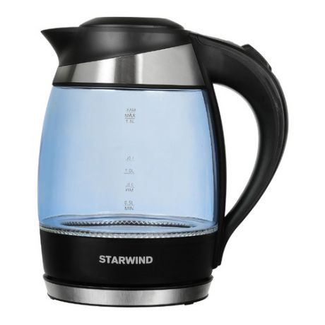 Чайник электрический STARWIND SKG2218, 2200Вт, голубой и черный
