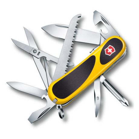Складной нож VICTORINOX EvoGrip S18, 15 функций, 85мм, желтый / черный [2.4913.sc8]