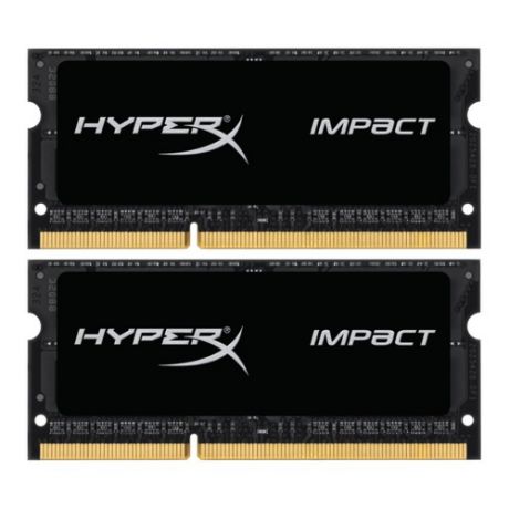 Модуль памяти KINGSTON HyperX Impact HX318LS11IBK2/16 DDR3L - 2x 8Гб 1866, SO-DIMM, Ret