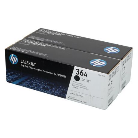 Двойная упаковка картриджей HP 36A черный [cb436af]
