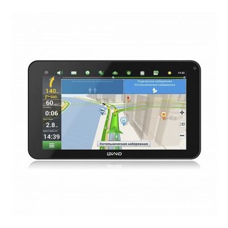 GPS навигатор LEXAND SB7 HD, 7", авто, 4Гб, Прогород Россия + 60 стран, черный