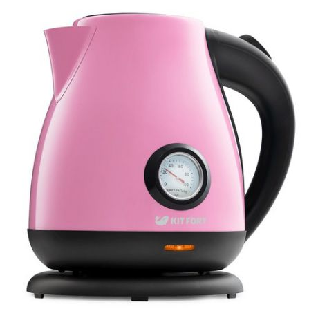 Чайник электрический KITFORT КТ-642-1, 2200Вт, розовый и черный