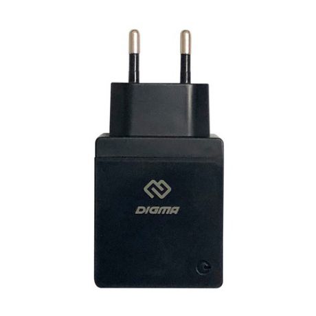 Сетевое зарядное устройство DIGMA DGWC-1U-2.1A-BK, USB, 2.1A, черный