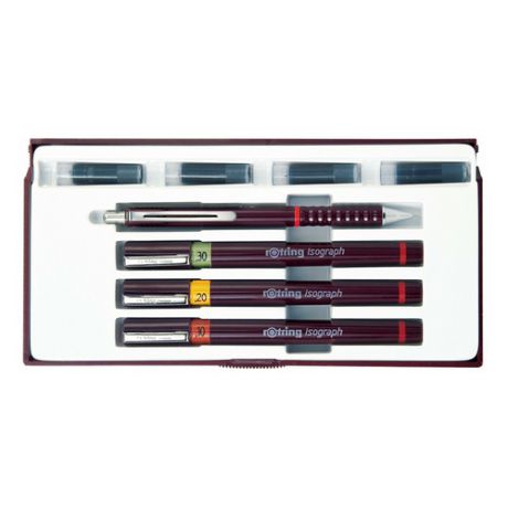 Набор изографов Rotring Junior Set S0699320 в компл.:0.2/0.3/0.5мм/1 кар Tikky 0.5мм/4 кртр