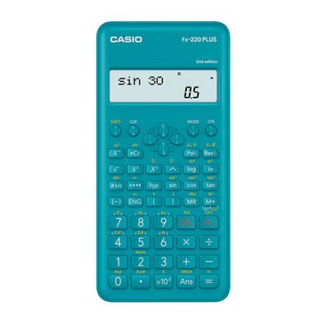 Калькулятор CASIO FX-220PLUS-2, 10+2-разрядный, синий