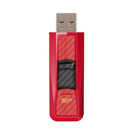 Флешка USB SILICON POWER Blaze B50 64Гб, USB3.0, красный [sp064gbuf3b50v1r]