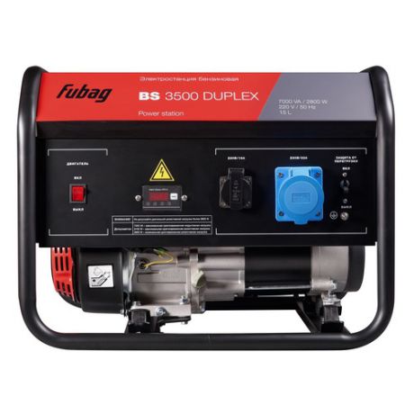 Бензиновый генератор FUBAG BS 3500 DUPLEX, 230 В, 3.1кВт [838270]