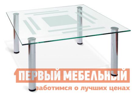 Стол журнальный со стеклом Мебелик Робер-8М