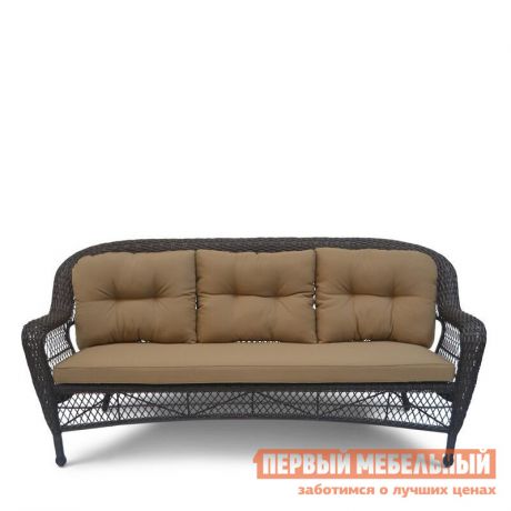 Плетеный диван 3-х местный Афина-мебель LV216-1 Brown/Beige