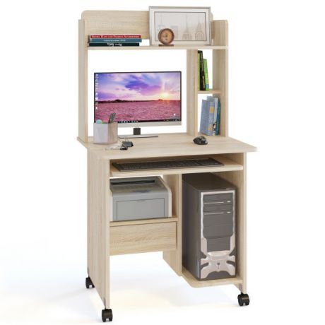 Компьютерный стол с надстройкой Сокол КСТ-10.1 + КН-01