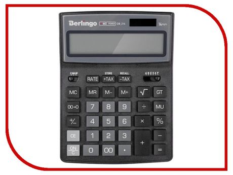 Калькулятор Berlingo City Style Black-Grey CIB_214 - двойное питание