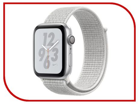 Умные часы APPLE Watch Nike+ Series 4 44mm Silver Aluminium Case with Summit White Nike Sport Loop MU7H2RU/A