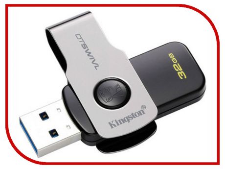 USB Flash Drive 32Gb - Kingston DataTraveler Swivl USB 3.0 Metal DTSWIVL/32GB