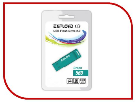 USB Flash Drive 4Gb - Exployd 560 Green EX-4GB-560-Green