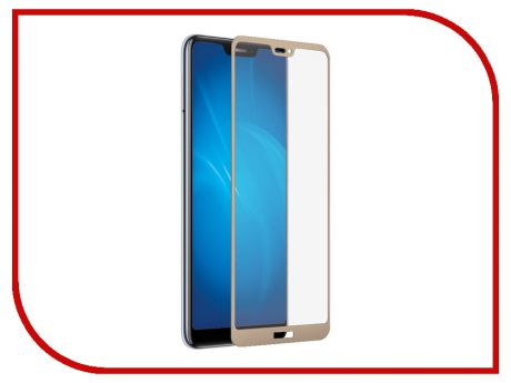 Аксессуар Закаленное стекло для Huawei Honor 8C DF Full Screen + Full Glue hwColor-77 Gold Frame
