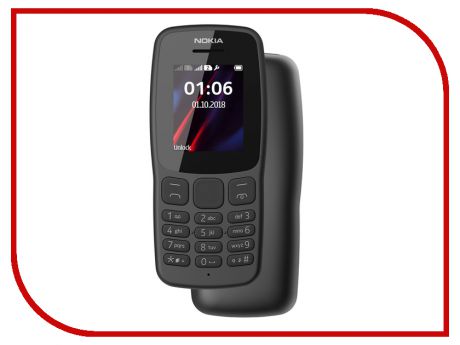 Сотовый телефон Nokia 106 Dual Sim (2018) Grey