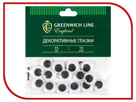 Набор Greenwich Line Материал декоративный Глазки 15mm 15шт WE_20427