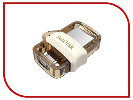 USB Flash Drive 32Gb - SanDisk Ultra Android Dual Drive OTG USB 3.0 White-Gold SDDD3-032G-G46GW