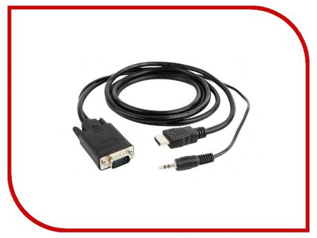 Аксессуар Gembird Cablexpert HDMI-VGA 19M/15M + 3.5Jack 3m Black A-HDMI-VGA-03-10