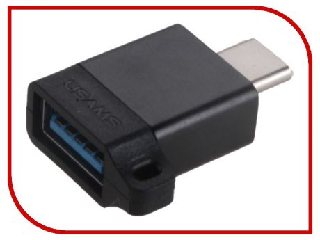 Аксессуар USAMS US-SJ186 A1 USB Type-C - USB3.0 OTG Adapter Black