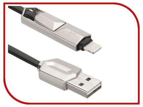 Аксессуар ACD Dual 2в1 Lightning/MicroUSB - USB A TPE 1.0m Black ACD-U924-PMB