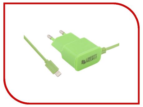 Зарядное устройство Liberty Project 2.1А Apple 8 pin Green 0L-00037480