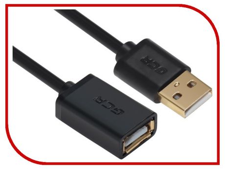 Аксессуар Greenconnect USB 2.0 AM - AF 0.5m Black GCR-UEC6M-BB2S-0.5m