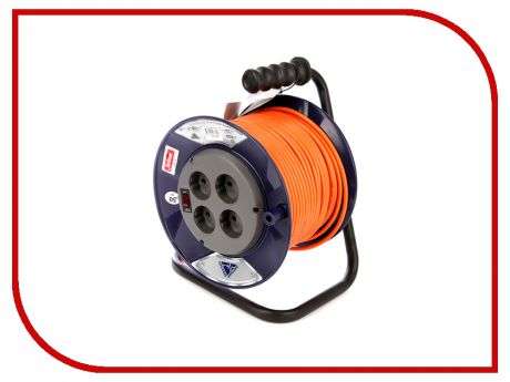 Удлинитель Партнёр-Электро PowerLine 4 Sockets 2x1.0 10A без заземления 50m Orange cord UK202B-450DB