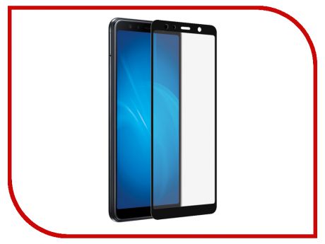 Аксессуар Закаленное стекло для Samsung Galaxy A7 2018 DF Full Screen sColor-56 Black