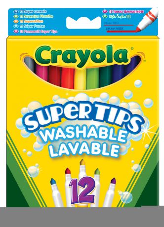 Фломастеры Crayola Супертипс ярких цветов 12 шт.