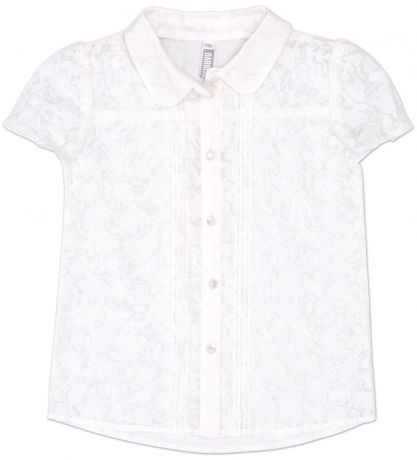 Блузки и туники Barkito Блузка для девочки Barkito, "Цветочный сад", белое